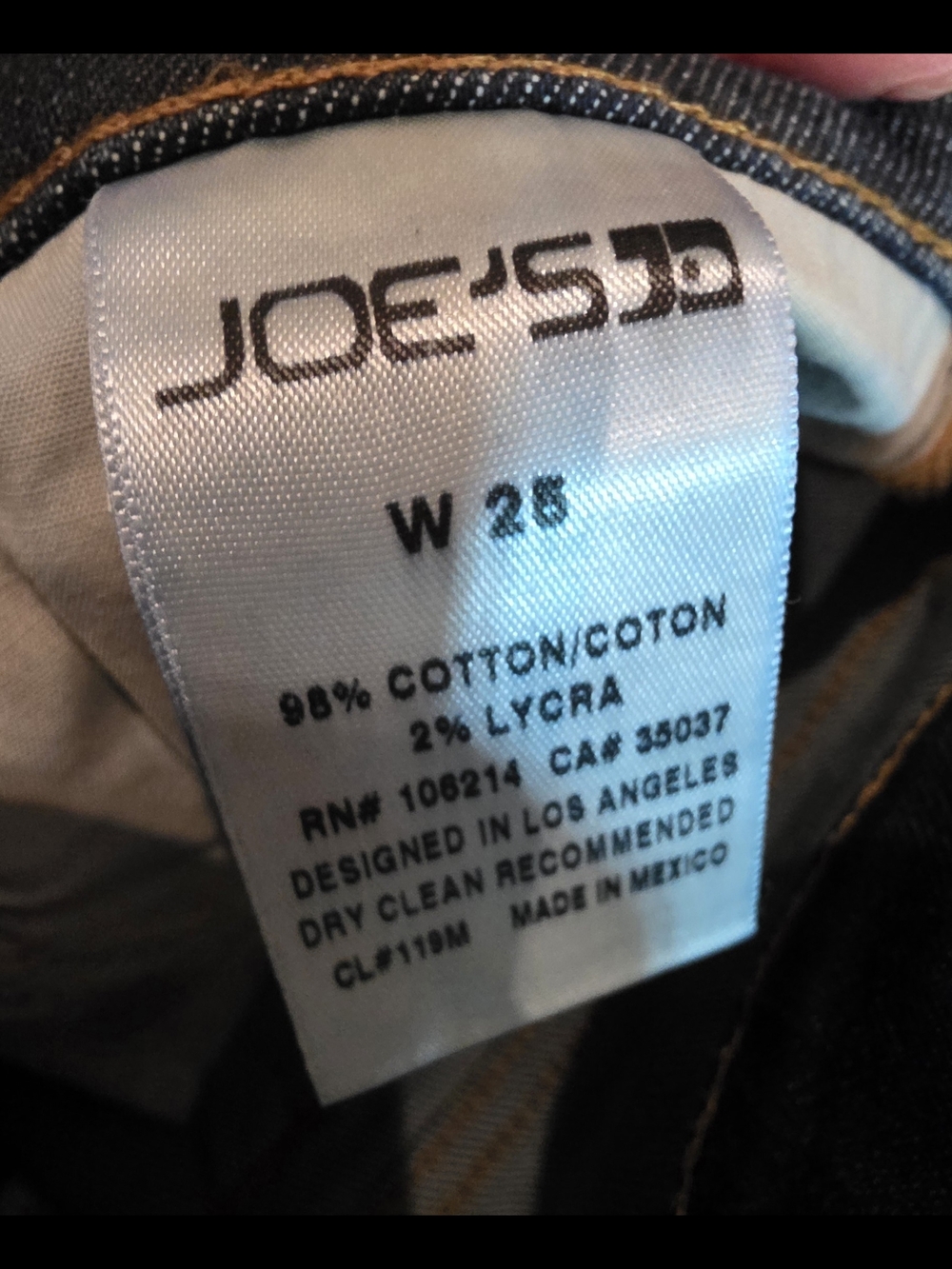 Joe's Jeans Dark Blue Frayed Denim Cutoff Shorts - Picture 3 of 4